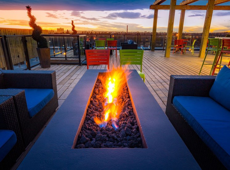 Centro Residential Rental apartments rooftop patio firepits